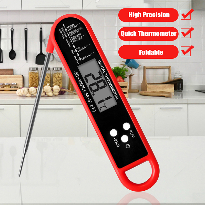 Digital Thermometer Probe - Thermomètre numérique pliable pour viande, cuisine,