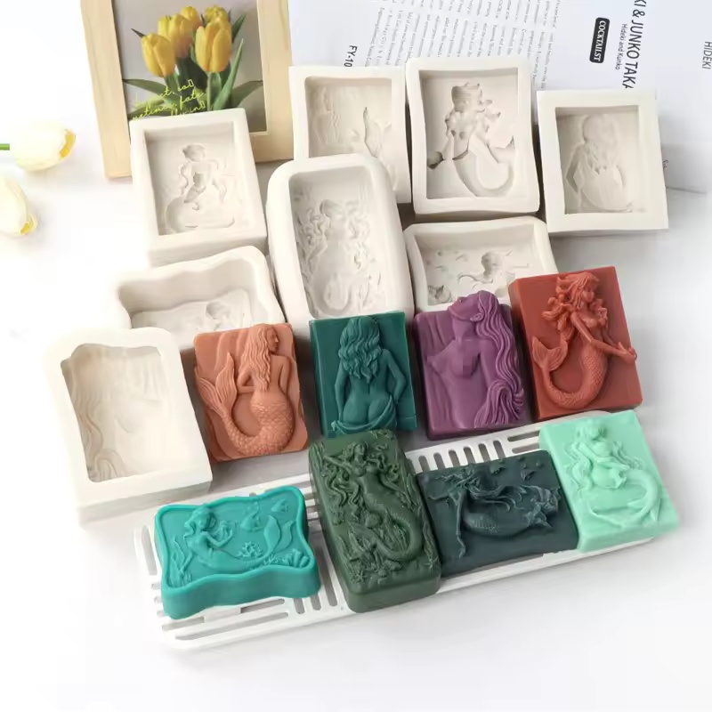 Candle Supplies Wholesale - Moule en silicone 3D sirène style