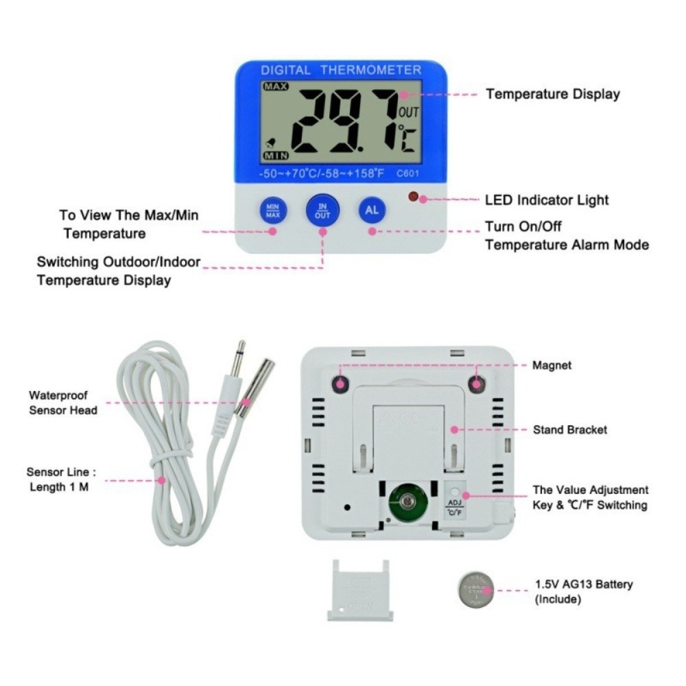 Thermomètre numérique de haute - Digital Thermometer Probe avis et prix